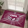 Queensland Maroons Design Crystal Velvet Carpet Cozy Non?Slip Printed Rug For Bedroom Living Room Entrance