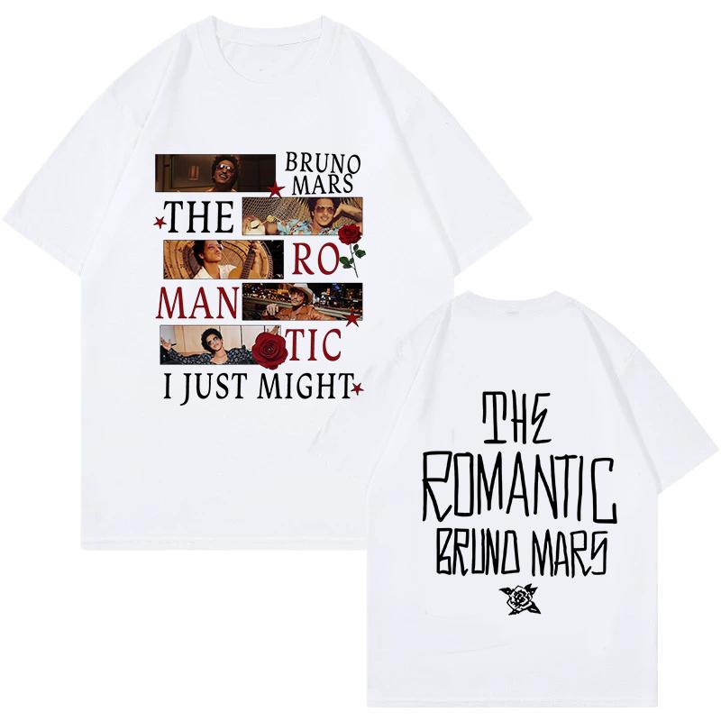 Bruno Mars Print Vintage Tshirt The RoUnisextic Tour 2026 Graphic T Shirt Unisex Women Fashion Short Sleeve Tshirt Clothes