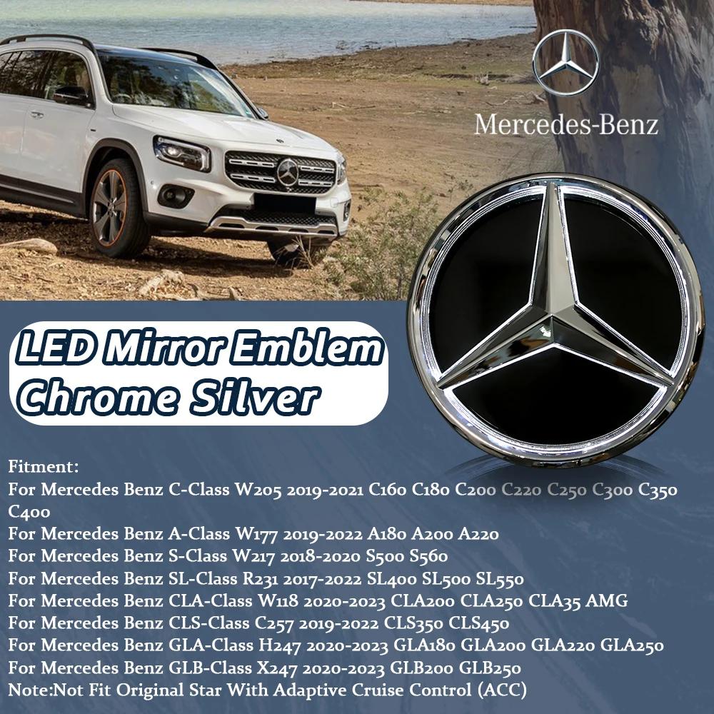 Hot Car Sticker For Mercedes Benz C W205 A W177 S W217 SL CLA CLS GLA GLB Glossy Black Newest 3D Front Grille Star Emblems Logo
