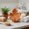Glossy Surface Soap Tray Maple Leaf Shape Household Decor Storage Ornament  Countertop Decor