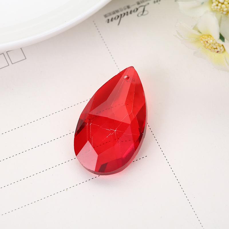 D5 5Pcs DIY Crystal 38mm Waterdrop Colorful Faceted Pendant Prism Chandelier Party Wedding Curtain Christmas Hanging Ornaments