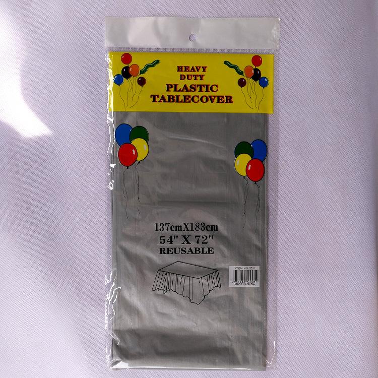 1pc Reusable Tablecloths 137x183cm BPA Free Plastic Dining Table Cover Cloth for Parties Picnic Camping Disposable Tablecloths