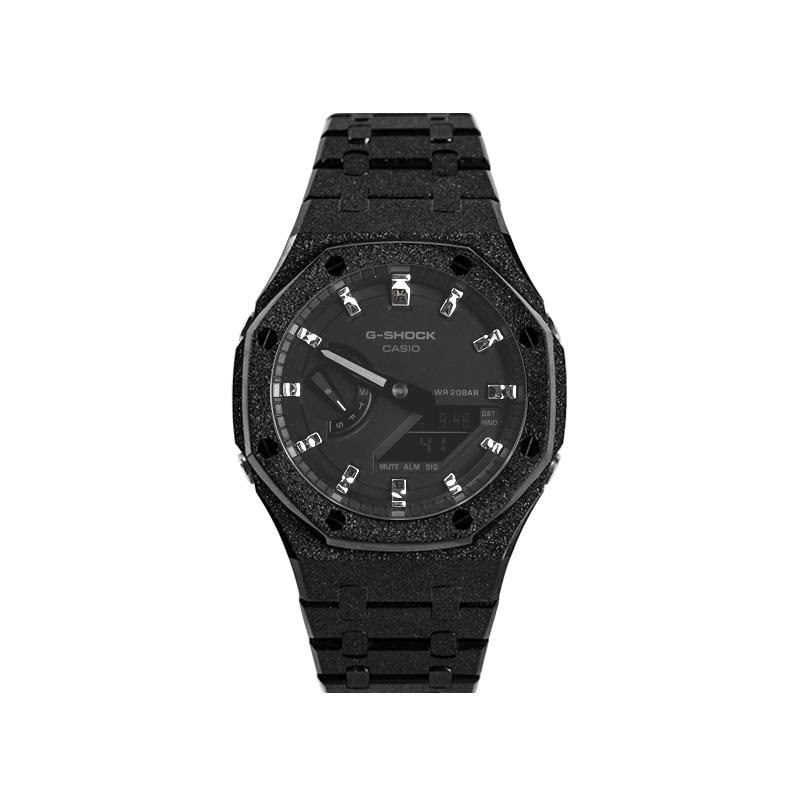 Casio Unisex Řada s duálním displejem Liquid Crystal/Analog Černé hodinky GA-2100-1A1(Watch8--)
