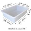 Durable White Plastic Rectangular Storage Boxes (2-Pack)
