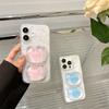 Sparkling Glitter Transparent Cream KT Cat Phone Case for Apple 17promax Small Clear Fresh Air for IPhone 15