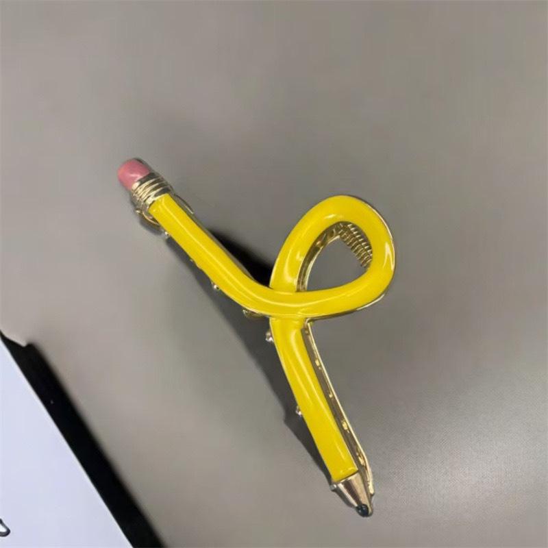 1pc High-end Pencil Shape Hair Claw Clips Women's Nonslip Simulation Hair Clip Back of The Head Shark Clip Large Hair Volume