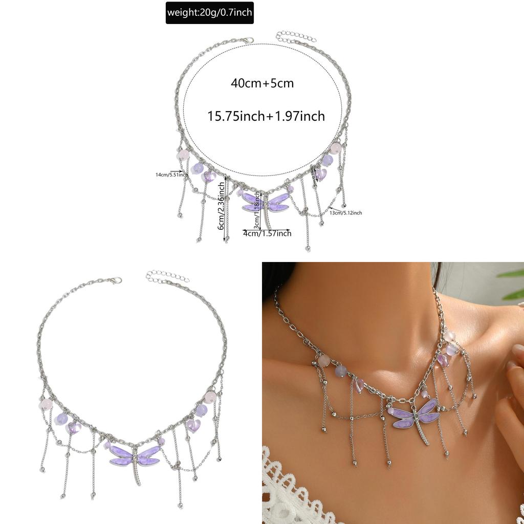 Animalinspired Alloy Dragonfly Choker With Gold Plating For Casual Wear