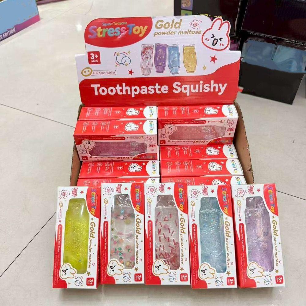 Formbare Malzzucker-Zahnpasta Fruchtgefüllter Sensorischer Fidget Ball Zahnpasta Knetspielzeug Kinder & Erwachsene