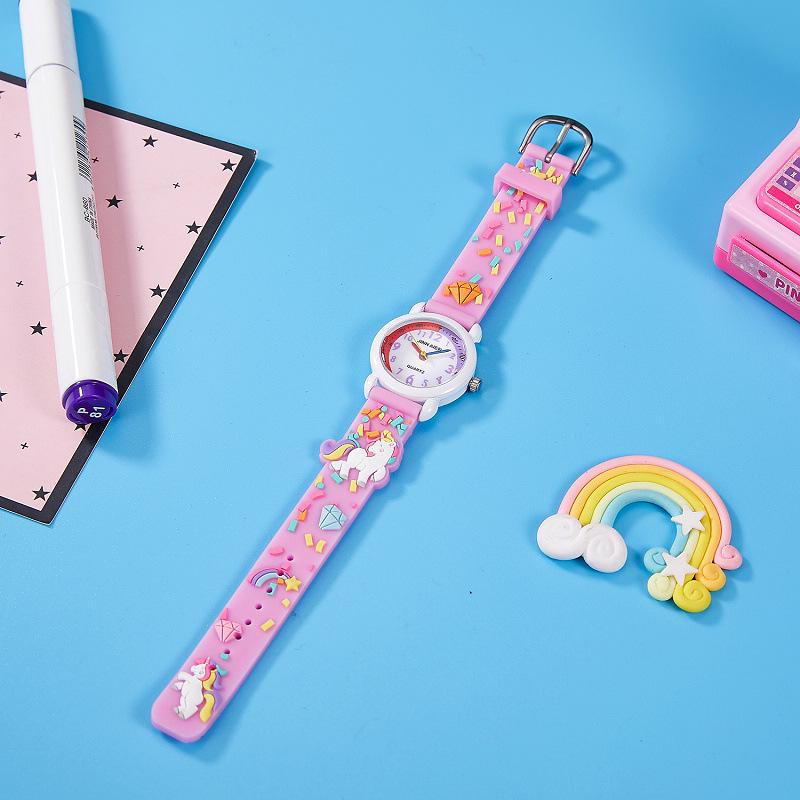 Waterproof Quartz Cartoon Watch for Girls – Silicone Strap 110