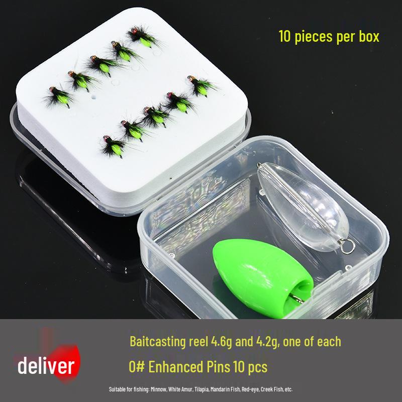 White Strip Fishing Rig: Micro Lure Baits, Mosquito Fly Hooks, Feather Lure, and Imitation Melon Seed Bait