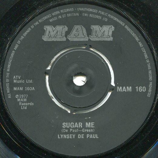 

7inch Record LYNSEY DE PAUL - Sugar Me MAM160 MAM 1977 UK Pop Used