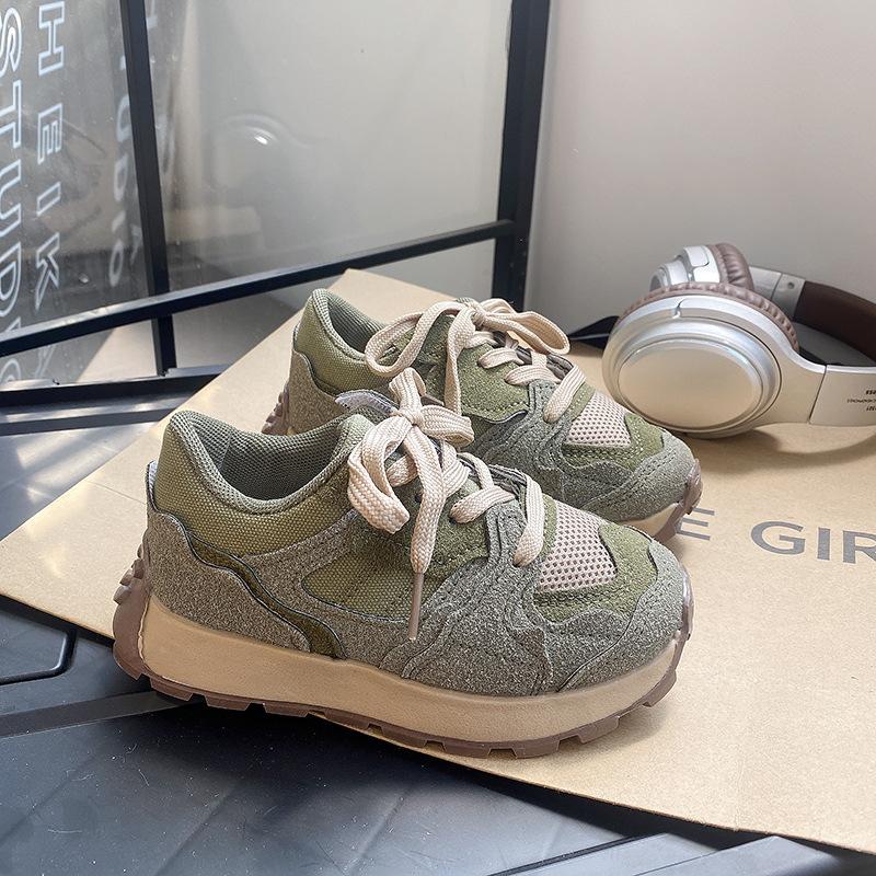 Children's sports shoes 2025 spring and autumn new boys' shoes girls' dad shoes breathable mesh Forrest Gump shoes trendy brand