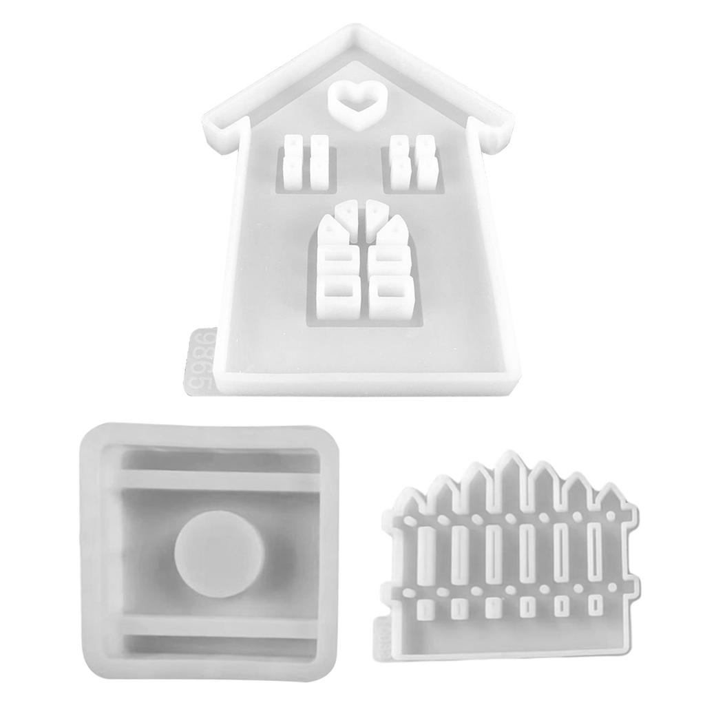 Kerzenständer-Formen in Hausform, Teelichthalter-Formen mit Sockel zur Herstellung von Kerzenständern, Teelichthaltern, DIY-Kunsthandwerk