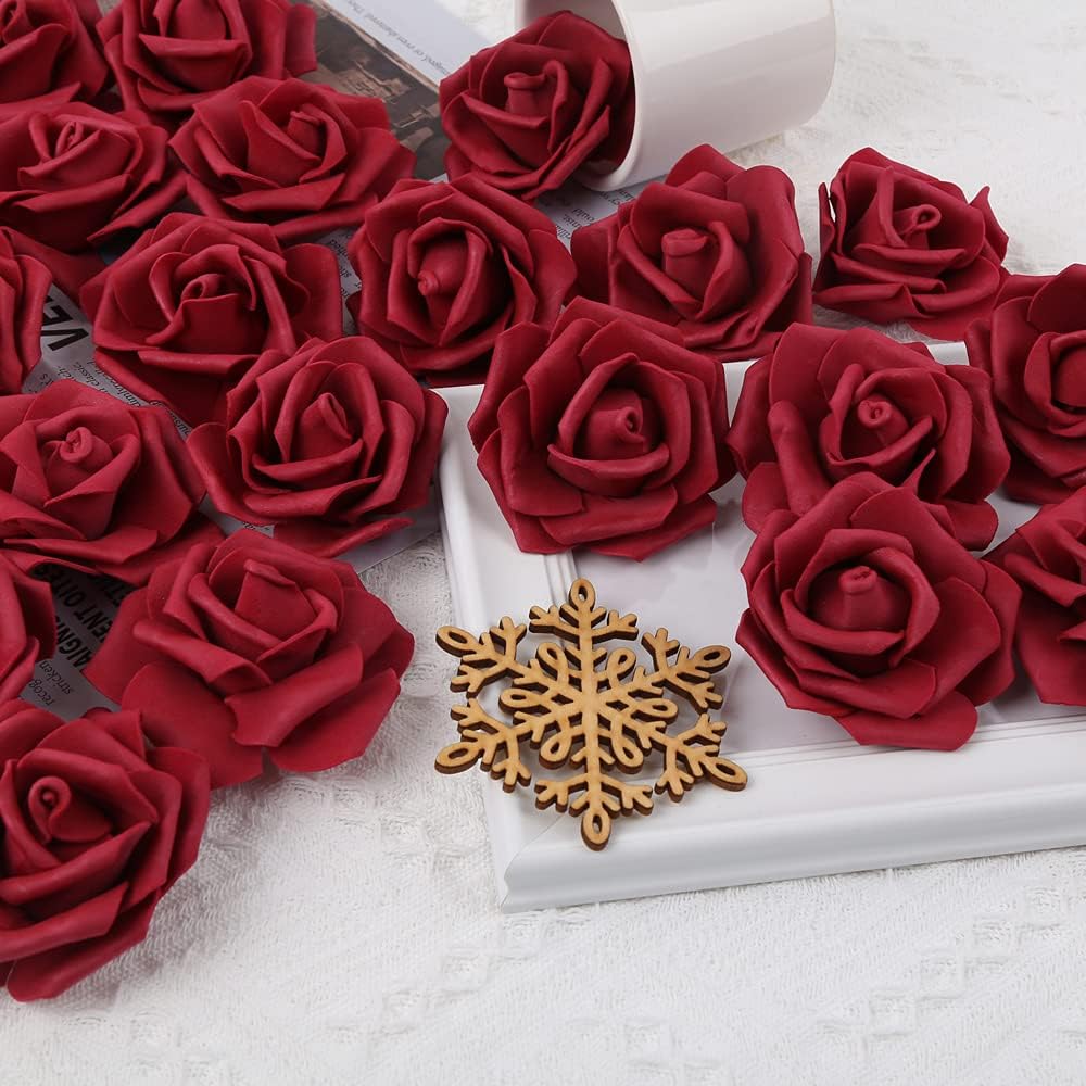PE Foam Rose Artificial Flower Valentine's Day Wedding Bride Bouquet Car Decor DIY Gift Wreath Home Outdoor Garden Holiday Party