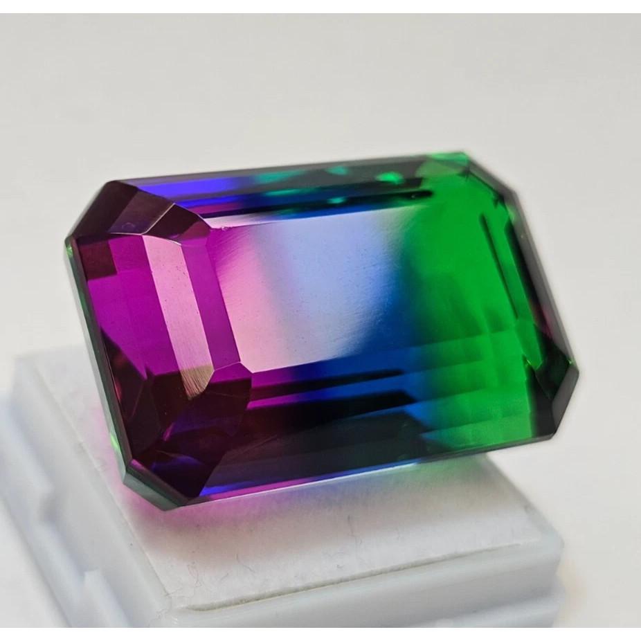 Beautiful Bi-Color Ametrine Natural Emerald Cut 80-81 Ct Certified Gemstone