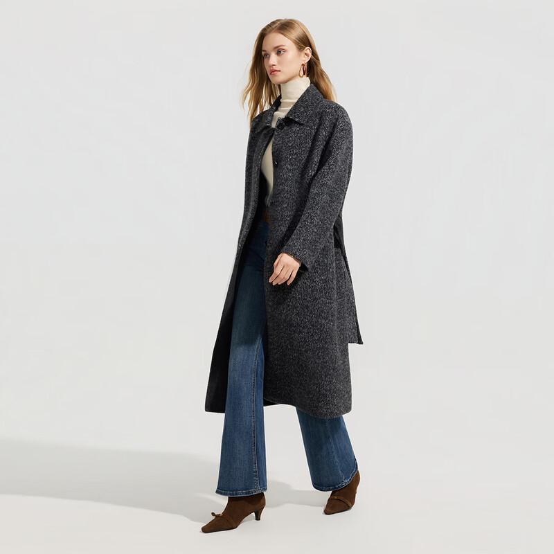 Tatu Women's Herringbone Wool Blend Double-Faced Coat