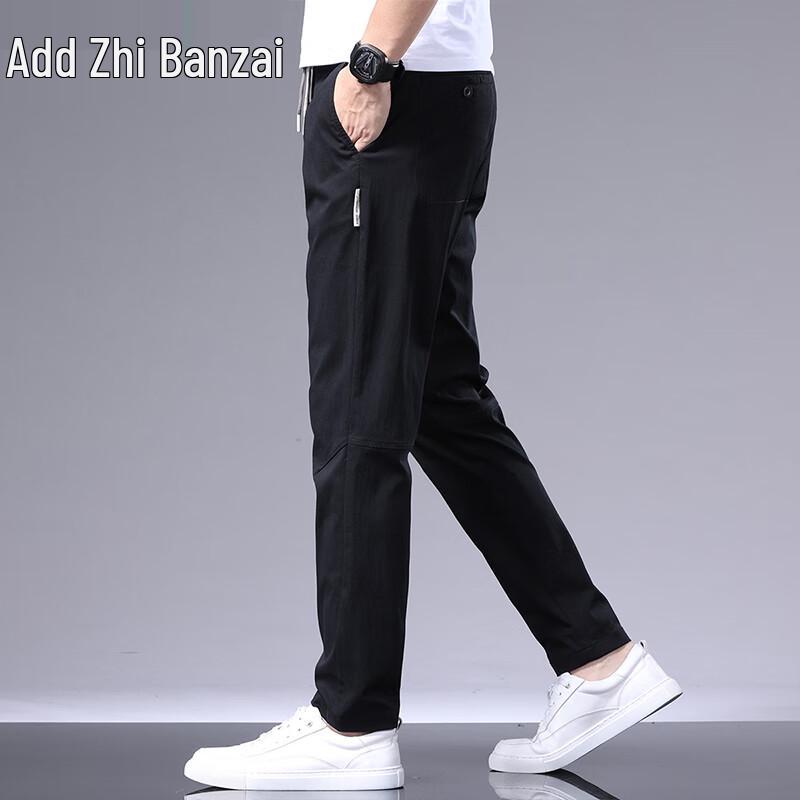 Zengzhi Men's 2025 Spring/Summer Ice Silk Casual Pants
