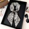 French retro polka dot long silk scarf women's spring and summer fashion temperament versatile high-end scarf headband streamer belt