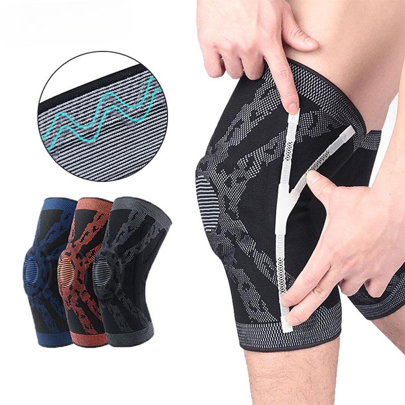 

1 шт., защита коленной чашечки, силиконовый пружинный наколенник, баскетбольный бег, компрессионные наколенники, поддержка спортивных наколенников