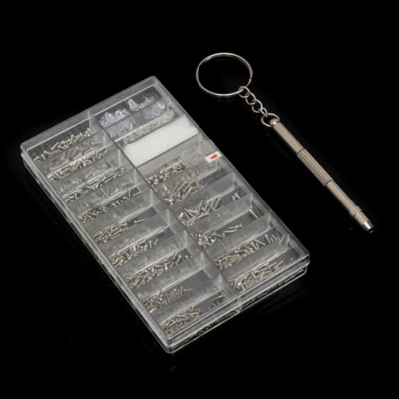1000 Tiny Screws Nut Screwdriver Watch Eyeglass Glasses Repair Tool Set Kit