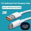 USB Type C Cable 120W 12A Fast Charging Wire Mobile Phone USB For Huawei P30 Xiaomi Realme Samsung Poco x6 USB C Data Cable Cord