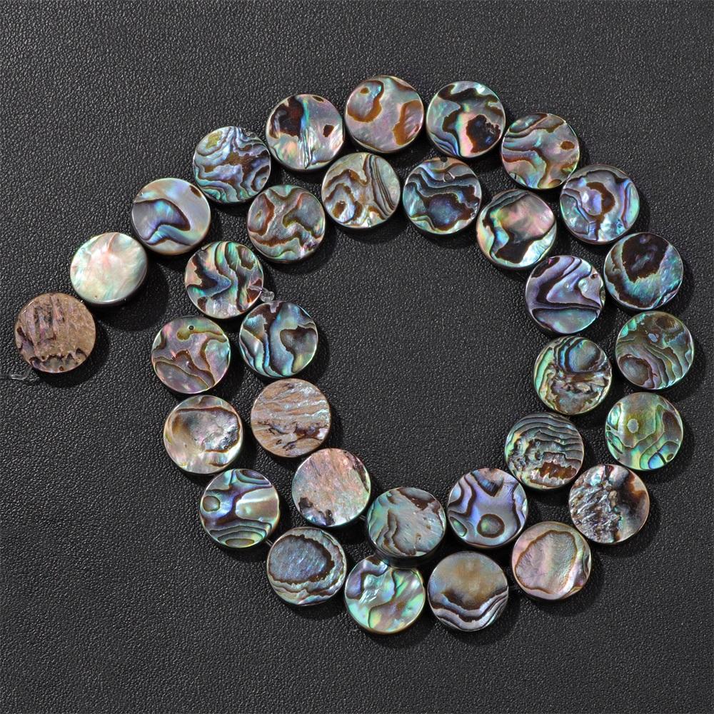 12MM High Quality Natural Shell Beads Coin Abalone Shell Loose Beads for Jewelry Making DIY Charms Necklace Bracelet Accessories