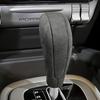 Car Suede Leather Texture Gear Shift Panel Frame Gear Knob Cover Head Trim for Porsche Cayenne 2004-2009