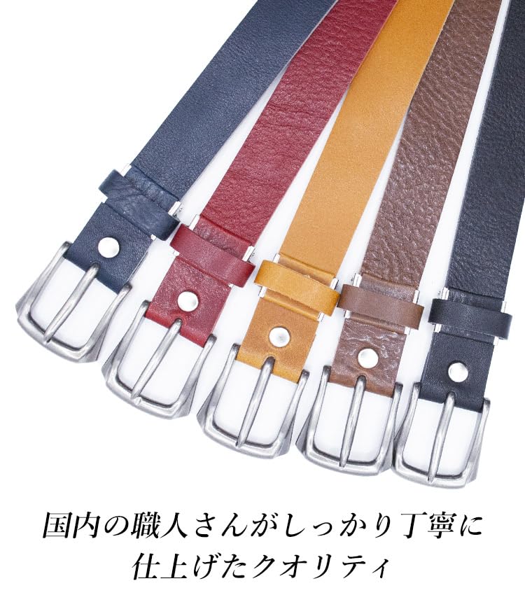 Shrink leather specification 30mm width Jills buckle belt [Tochigi Leather] RC-101L (NAVY)
