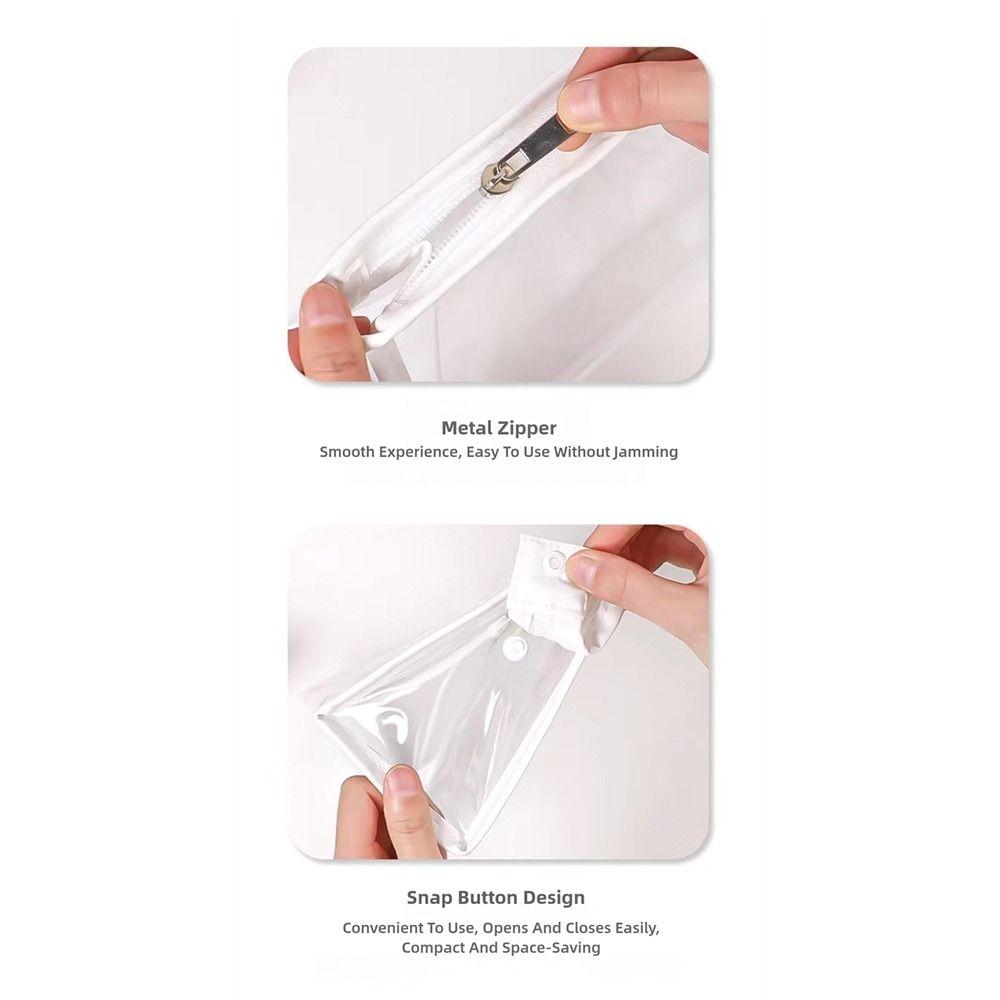 Waterproof Pencil Case PVC Stationery Storing Bag Simple Stationery Bag  Gift