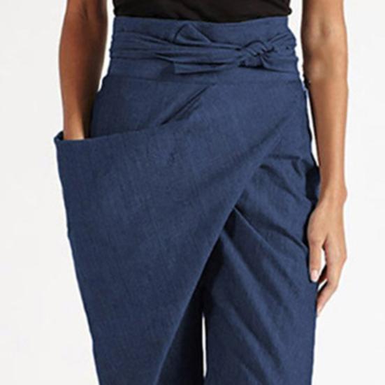 Damenhosen Unregelmäßige Taschen Streetwear Einfarbig Hohe Taille Cropped Hosen für Dates