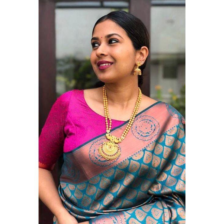 This Beautiful Saree Is Elegantly Decorated with Gorgeous Solid Jacquard Weave That Gives a Perfect Look To the Outfit.