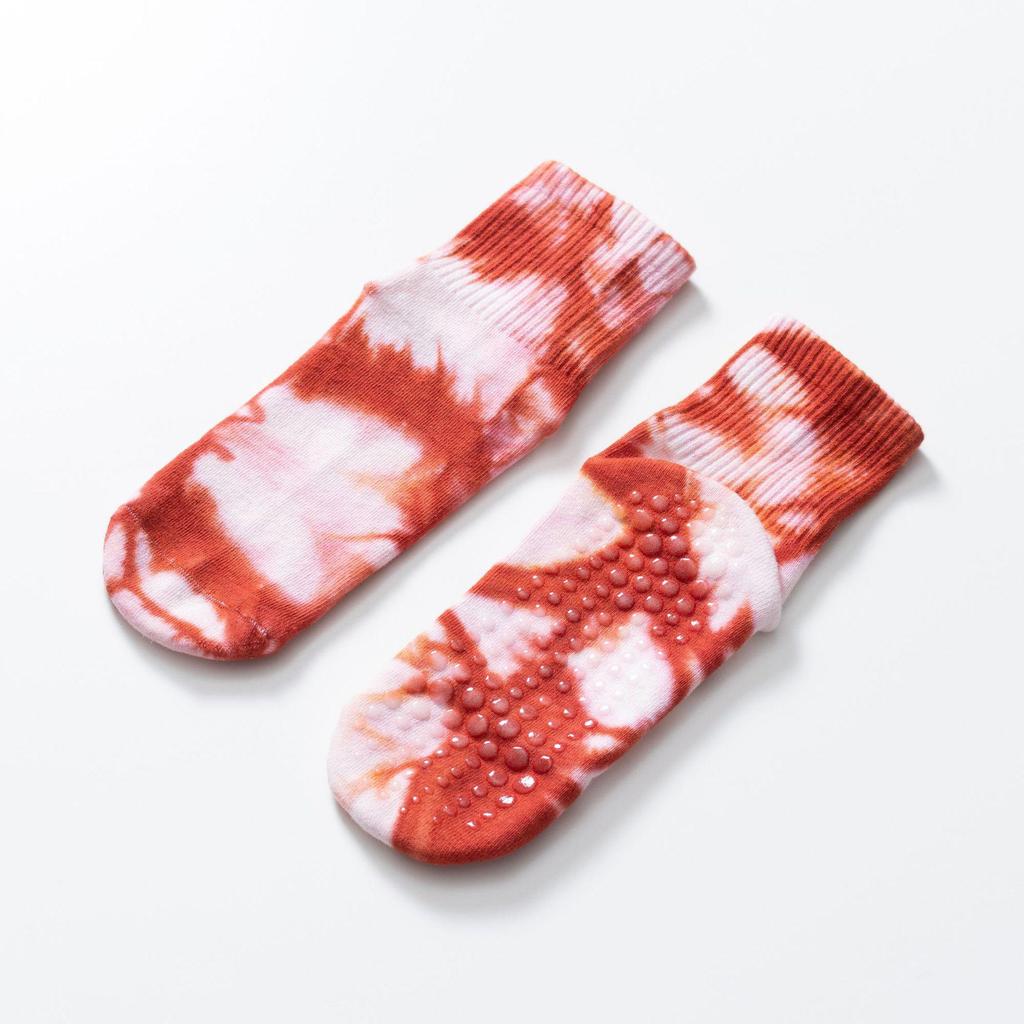 Women's Tie-Dye Non-Slip Terry Yoga Socks - Warm, Sweat-Absorbent, All-Season Sport Design