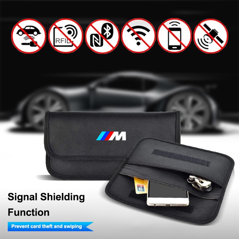 Faraday Cage Fob Car Key Signal Blocker Case Pouch RFID Blocking Bag For BMW M 1 3 5 7 SeE46 E36 E34 E90 F30 E60 F30 E30 E92 E87 pdzp71