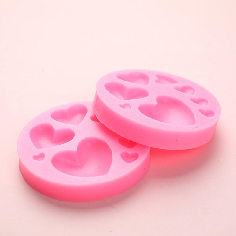 Loving Heart Shape Silicone Fondant Mold Diy Heart Candy Cake Decorating Mold