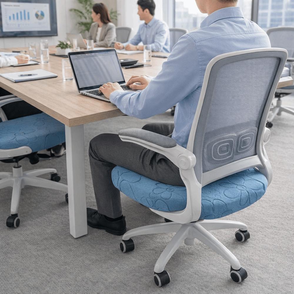 Thickened Jacquard Office Chair Cover Elastic Dining Chair Cover Soft Chair Protector Office