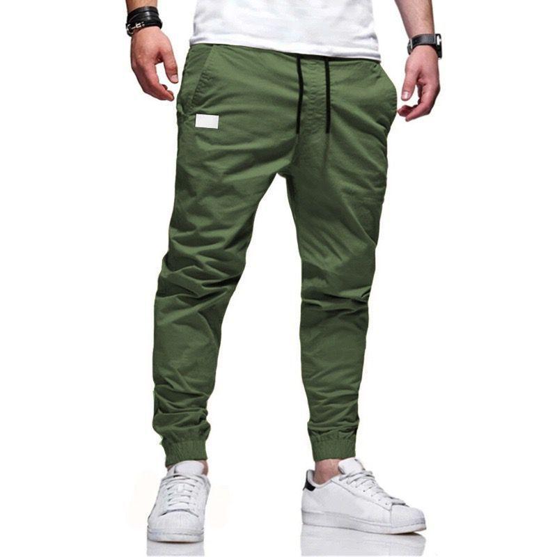 Men Cargo Pants With Drawstring For Casual Wear In Cotton Blend Fabric For Youth