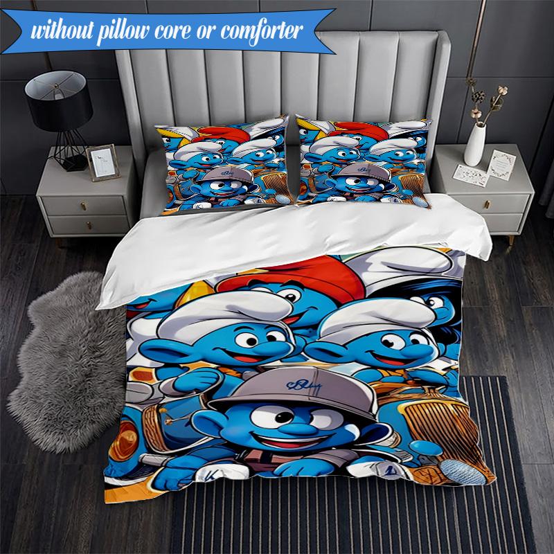 3PCS The Blue Cheese Adventure Bedding Set,Including 1pc Duvet Cover And 2pcs Pillowcases Perfect for Bedroom, Dormitory, Fan Christmas Gift