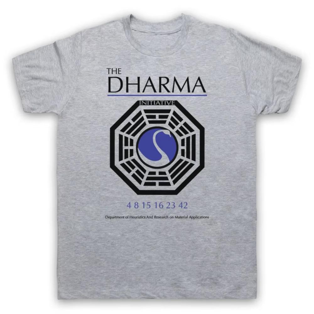 LOST UNOFFICIAL THE DHARMA INITIATIVE CULT TV SHOW MENS WOMENS TSHIRT High Quality Cotton Tops