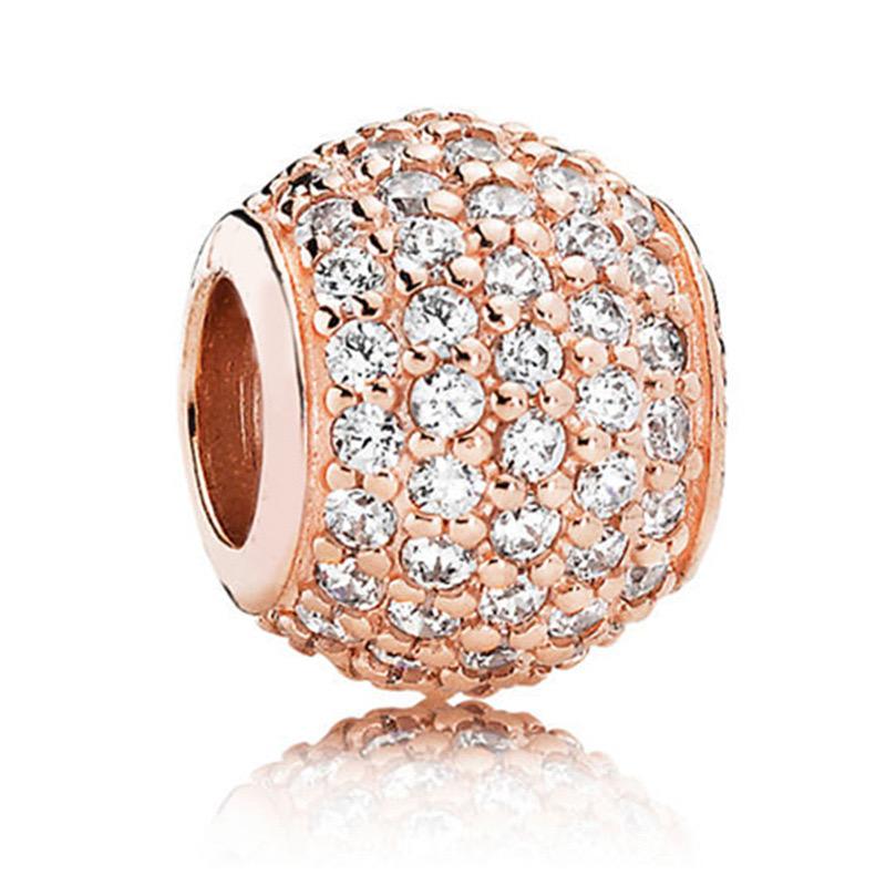 Sparkling Disc Double Charm Bead Component 18K Gold Plated Charm Bead Components Designed For Authentic Original Charm Bead Components Bracelet High