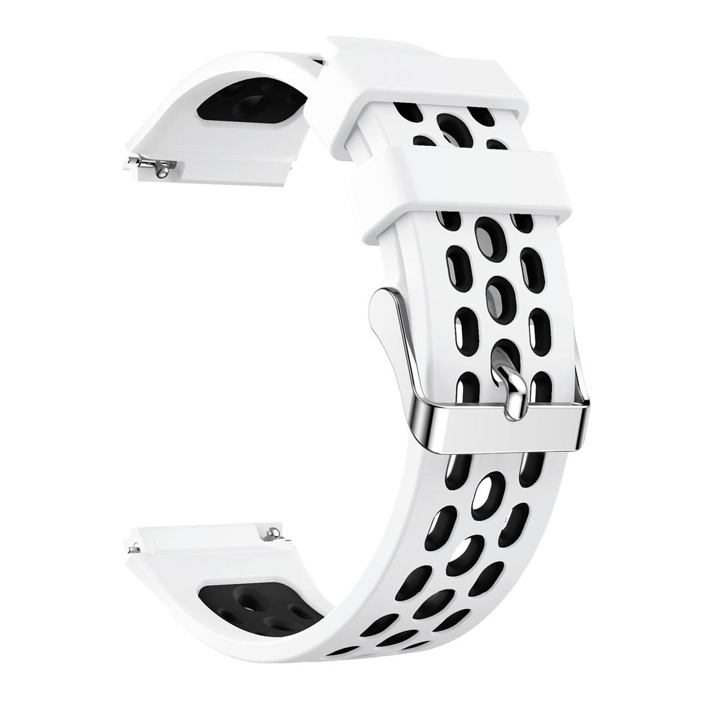 Two-Color Round Hole Silicone Watch Band Mesh Strap For  Watch GT 2E