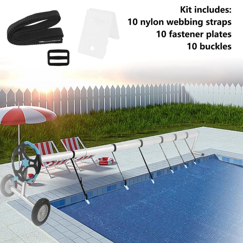 12Pcs Heavy Duty Swimming Pool Solar Cover Clips Plastic Fasteners For Roll Rope Organization And Security