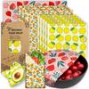 9pcs Washable Beeswax Food Wrap Fresh-Keeping Reusable Food Cover  for Fruit Vegetable