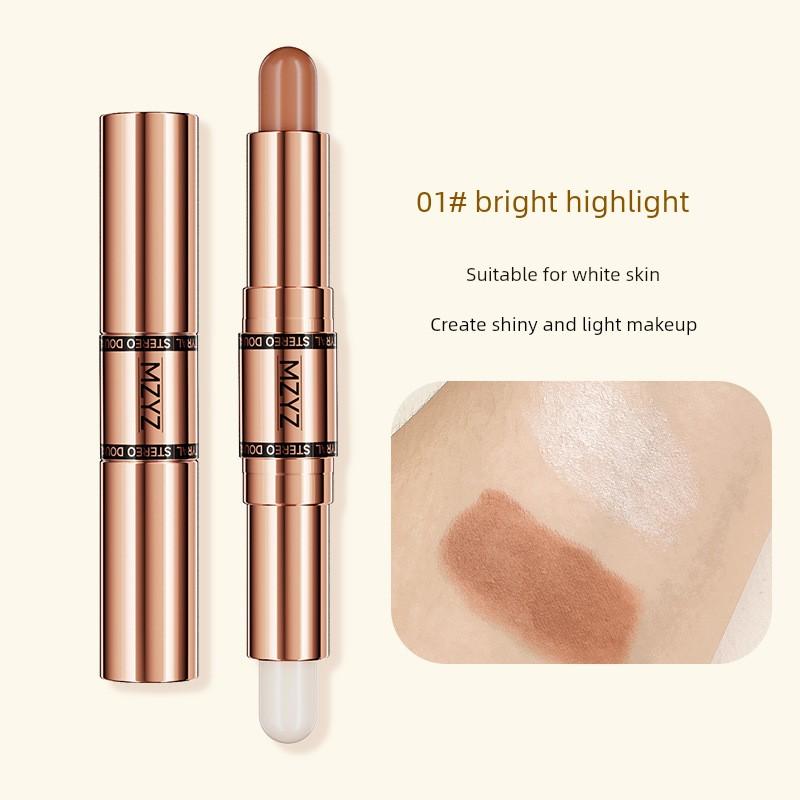 Double-Headed Contour Stick Highlighter Three-Dimensional Modified Nose Shadow Shadow Side Shadow Eye Shadow Pen Female Face Tear Groove Brightening