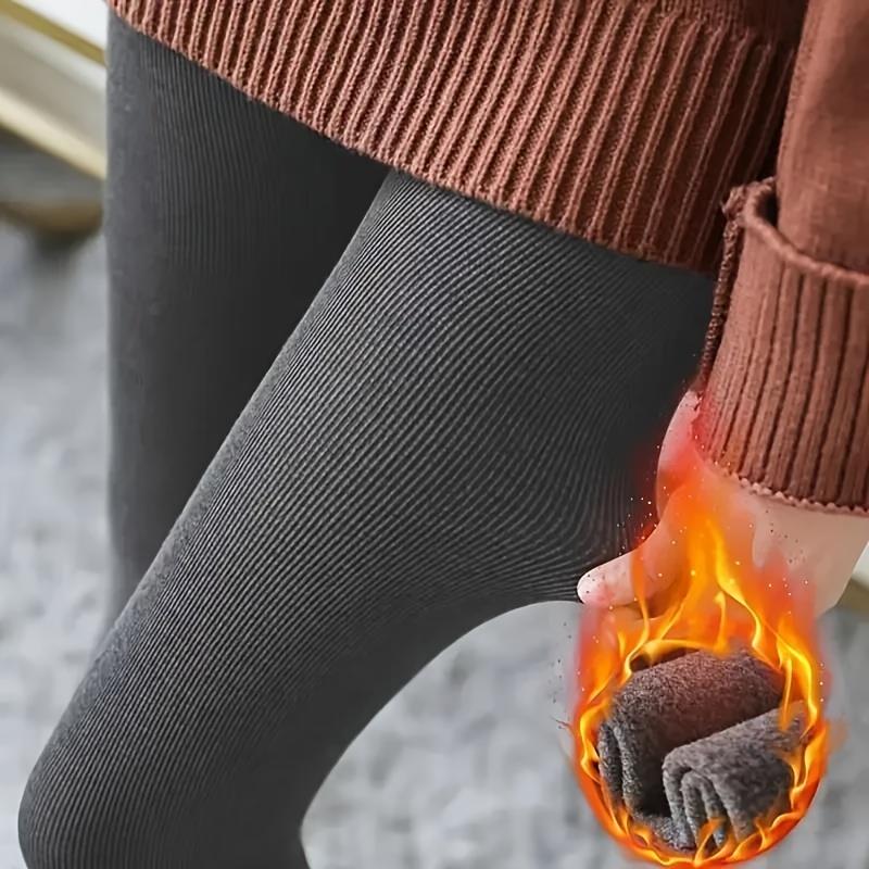 Kadın Yüksek Bel Termal Tayt - Sıcak, Esnek, Dar Kesim, Kış ve Soğuk Hava Aktiviteleri için Mükemmel Kalınlaştırılmış Sıkı Pantolon