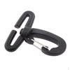 Schwarzer Nylon Schwenkkarabinerhaken Clip Rucksack Tasche Gurtband Schnalle 40mm