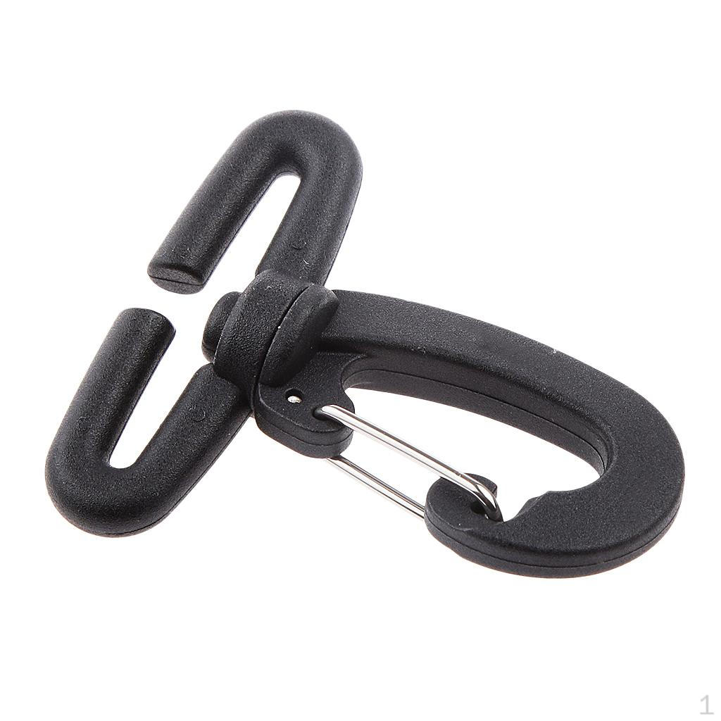 

Black Nylon Swivel Snap Hook Clip Backpack Bag Webbing Buckle 40mm