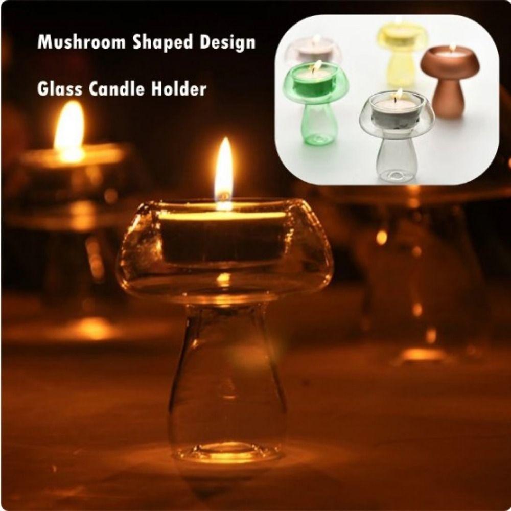 

Handmade Mini Hydroponic Flower Vase Simple Glass Candle Holder Dinner Props