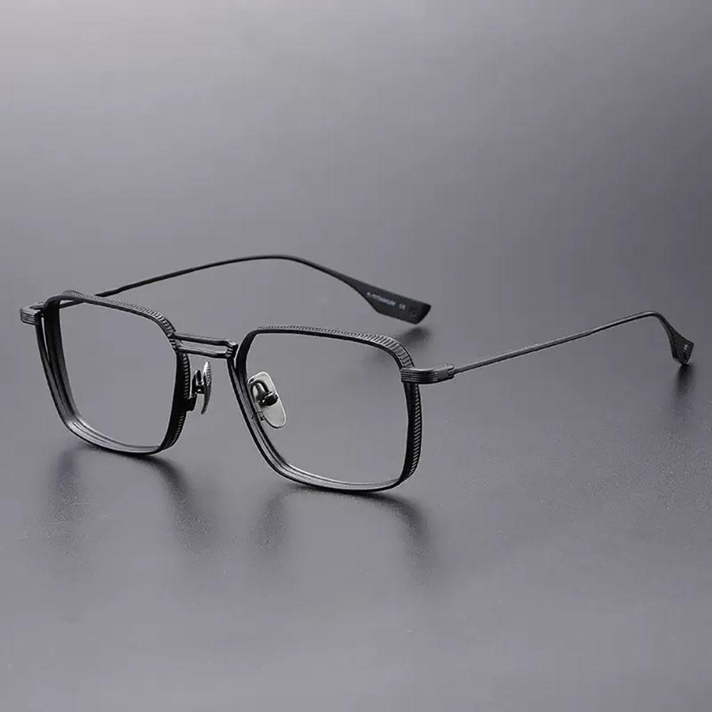 Vintage Kwadratowe Oprawki Okularowe Męskie Markowy Design Metalowe Optyczne Okulary Męskie Retro Korekcyjne Krótkowzroczność Oprawki