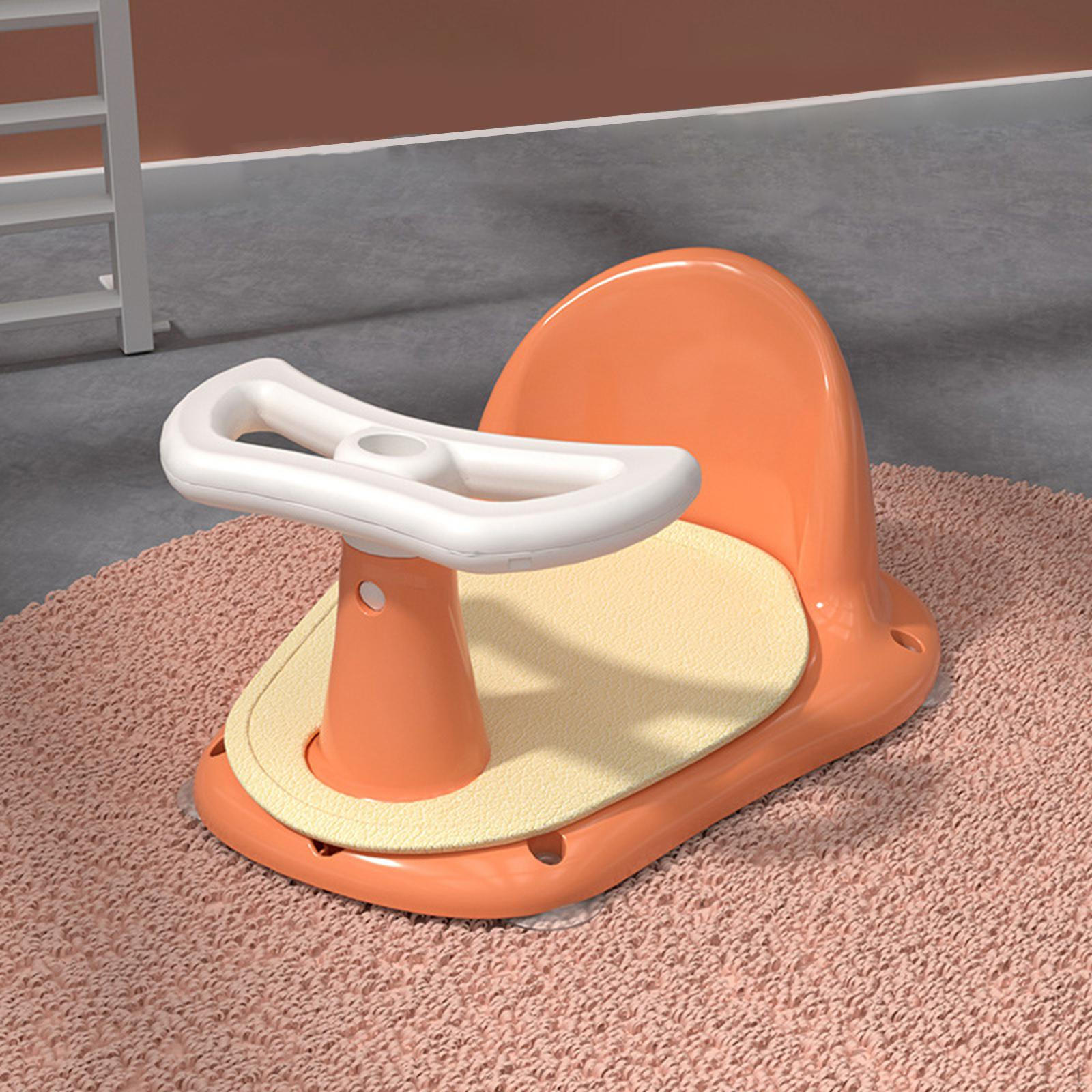 

Infant Shower Chair Portable Suction Cups Bathtub Seat for Newborn Baby Kids Blue помаранчевий