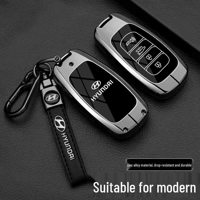 Hyundai 2021 Key Case: Compatible with Festa, ix35, ix25, Elantra, Sonata, Accent, Koup, Azera - Protective Bag and Buckle Included.